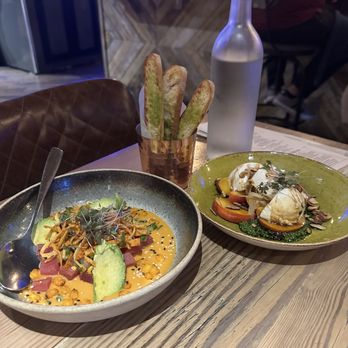 Lechon - Ahi Tuna Ceviche + Peach and Buffalo Salad - Tapas Bars Near Me - Portland, Oregon Lechon - Ahi Tuna Ceviche + Peach and Buffalo Salad - Tapas Bars Near Me - Portland, Oregon