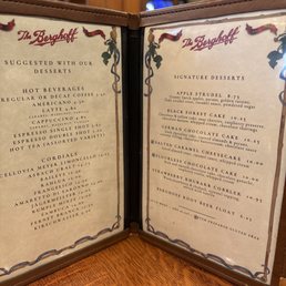 Dessert menu. Dessert menu.
