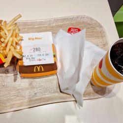 Mc Donald's - This is an aerial view of the Big Mac combo and, no, I don't eat these all that often