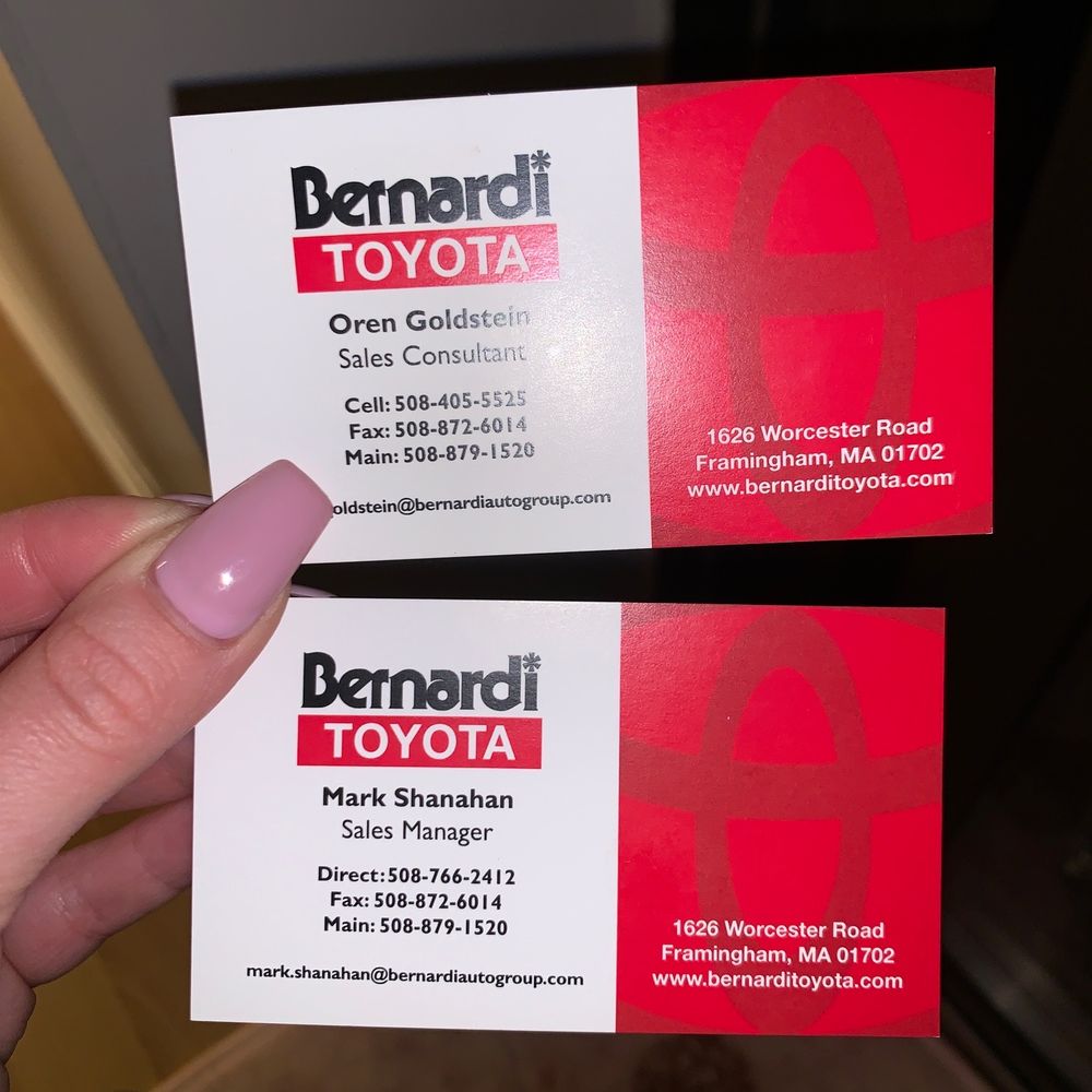 Bernardi Toyota - Oren and Mark are the best! - Car Dealers Near Me - Framingham, Massachusetts