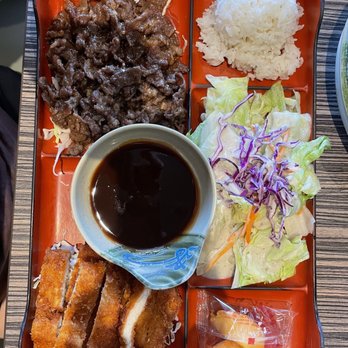 Sushi Kuma - Bento with Chicken Katsu and Bulgogi - Sushi Bars Near Me - Roseville, California