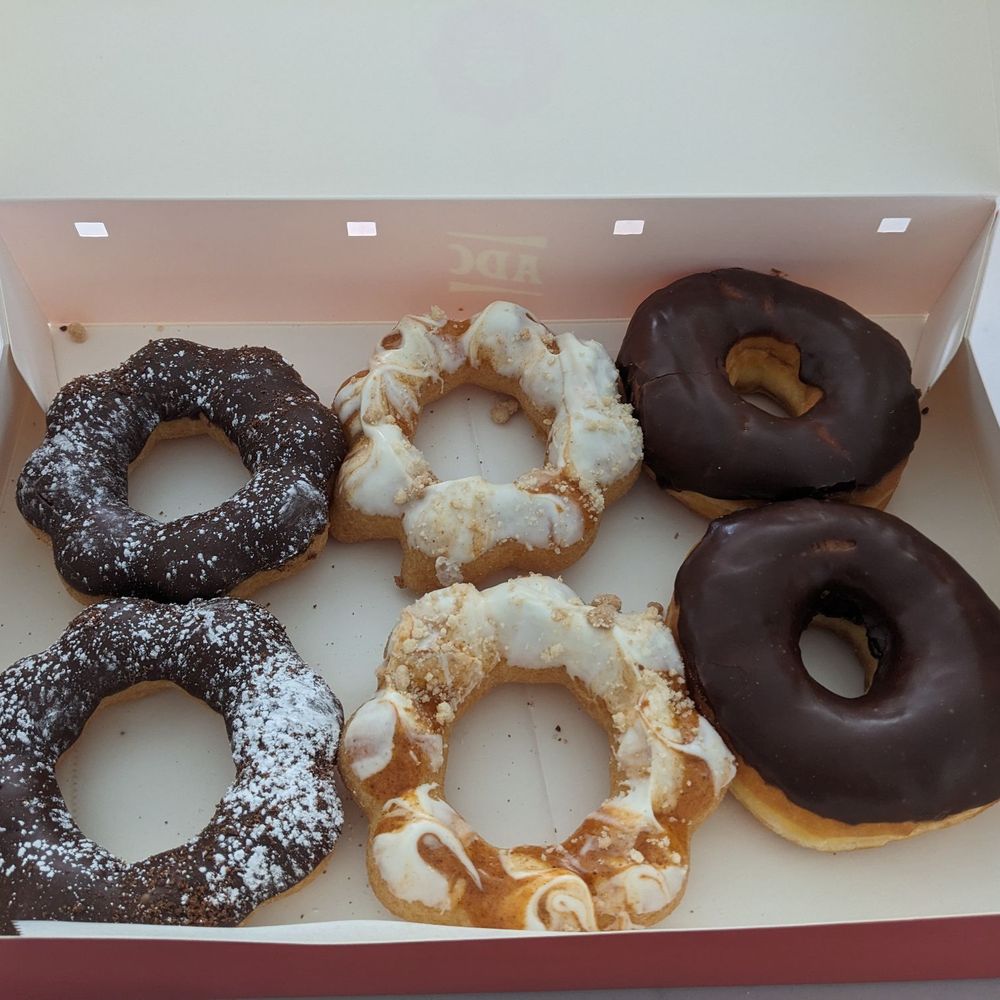 Aloha Donut - From left to right: brownie, pumpkin, and normal chocolate - Coffee & Tea Near Me - North Las Vegas, Nevada Aloha Donut - From left to right: brownie, pumpkin, and normal chocolate - Coffee & Tea Near Me - North Las Vegas, Nevada