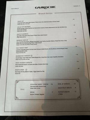Menu photo 1 Gavroche Chicago, IL Menu photo 1 Gavroche Chicago, IL