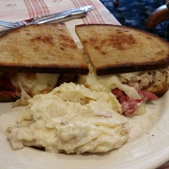Schmankerl Stube - Lunch Great Reuben Sandwich with Excellent German Potato salad - German Near Me - Hagerstown, Maryland Schmankerl Stube - Lunch Great Reuben Sandwich with Excellent German Potato salad - German Near Me - Hagerstown, Maryland