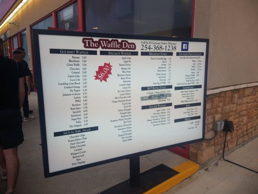Menu photo 2 The Waffle Den Killeen, TX Menu photo 2 The Waffle Den Killeen, TX