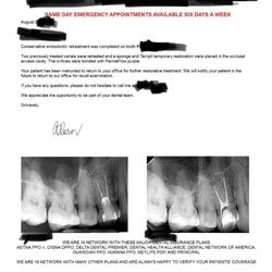 Siefferman Stephen, DDS - Report from endodontist.