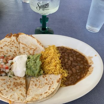Mariachi Restaurant - Cheese quesadillas with rice, beans, Guacamole & sour cream. Finished ALL of it! - Mexican Near Me - Rehoboth Beach, Delaware Mariachi Restaurant - Cheese quesadillas with rice, beans, Guacamole & sour cream. Finished ALL of it! - Mexican Near Me - Rehoboth Beach, Delaware