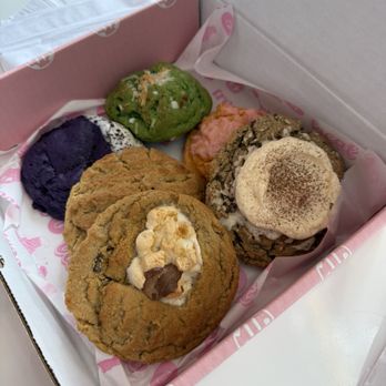 Treat Cookies - A mix of monthly specials (May 2025). From L-R: ube, pandan, mango sticky rice, passion orange guava, s'mores, Vietnamese coffee tiramisu. - Bakeries Near Me - Burien, Washington Treat Cookies - A mix of monthly specials (May 2025). From L-R: ube, pandan, mango sticky rice, passion orange guava, s'mores, Vietnamese coffee tiramisu. - Bakeries Near Me - Burien, Washington