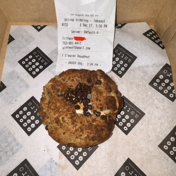 Astro Doughnuts & Fried Chicken - Online order for a S'mored doughnut but pictured is a S'mores cookie - Donuts Near Me - Arlington, Virginia