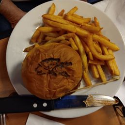 Burger and fries