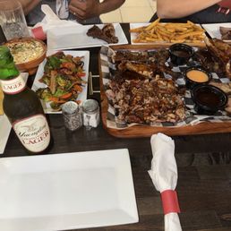 Smoky BBQ Platter , Banana Cornbread , Mac & Cheese, Saute Vegetable Smoky BBQ Platter , Banana Cornbread , Mac & Cheese, Saute Vegetable