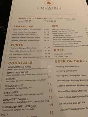 Menu photo 2 Claremont Lobby Lounge & Bar Berkeley, CA