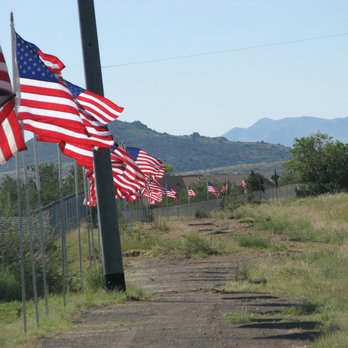 Henry Cordes Dog Park - Cordes Lakes Avenue of Flags displayed on several holidays throughout the year! Half mile long - Dog Parks Near Me - Cordes Lakes, Arizona