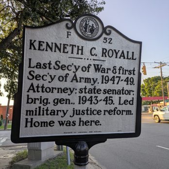 Kenneth C. Royall Historical Marker - Kenneth C. Royall Historical Marker, Goldsboro - Landmarks & Historical Buildings Near Me - Goldsboro, North Carolina Kenneth C. Royall Historical Marker - Kenneth C. Royall Historical Marker, Goldsboro - Landmarks & Historical Buildings Near Me - Goldsboro, North Carolina