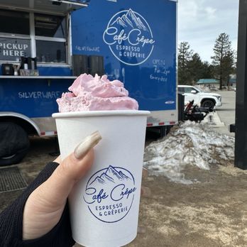 Café Crêpe Mammoth - Lavender Latte. - Cafes Near Me - Mammoth Lakes, California Café Crêpe Mammoth - Lavender Latte. - Cafes Near Me - Mammoth Lakes, California