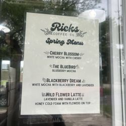 Ricks Coffee - Spring menu