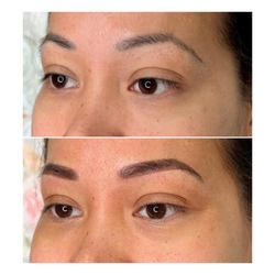 Tinta Beauty - Left side Ombre brows.