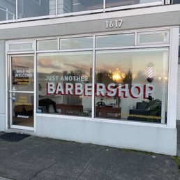 Exterior outside entrance of Just Another Barbershop - Seattle, Washington Exterior outside entrance of Just Another Barbershop - Seattle, Washington