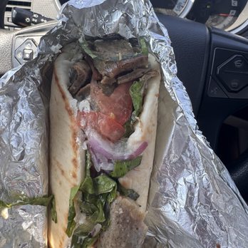 Olive Cafe - Their generous Gyro with what I call Super Tzatziki (garlic forward) - Coffee & Tea Near Me - Topeka, Kansas