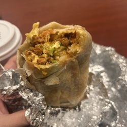 Creme de la Creme Cafe - Chorizo breakfast burrito