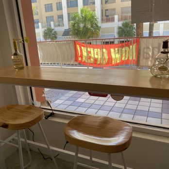 Bobaboba - Window Bar with repurposed Cognac bottles :-) - Bubble Tea Near Me - Clearwater Beach, Florida