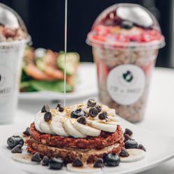 Fit + Sweet - Superfoods Cafe - Best selling oatmeal vegan, gluten-free waffles (add any superfoods to blend: açaí, matcha, taro, etc)