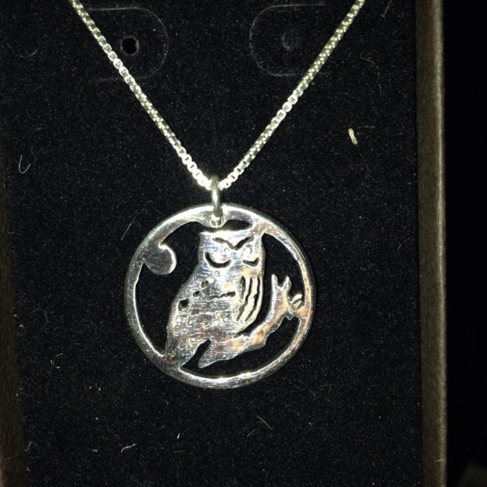 Mountain Man Market Place - Owl from a quarter - Jewelry Near Me - Chester, Vermont Mountain Man Market Place - Owl from a quarter - Jewelry Near Me - Chester, Vermont