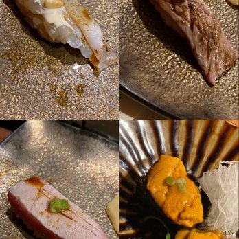 Fenikkusu - 8 piece omakase: last 2 courses, + wagyu (top right) and uni (bottom right) - Japanese Near Me - San Francisco, California Fenikkusu - 8 piece omakase: last 2 courses, + wagyu (top right) and uni (bottom right) - Japanese Near Me - San Francisco, California