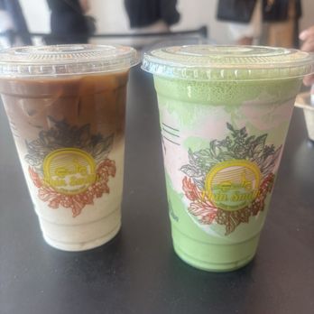 Phin Smith - Banana latte and strawberry matcha latte - Coffee & Tea Near Me - Garden Grove, California