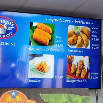 Santiago’s Restaurant - the menu and prices - Latin American Near Me - Clermont, Florida Santiago’s Restaurant - the menu and prices - Latin American Near Me - Clermont, Florida