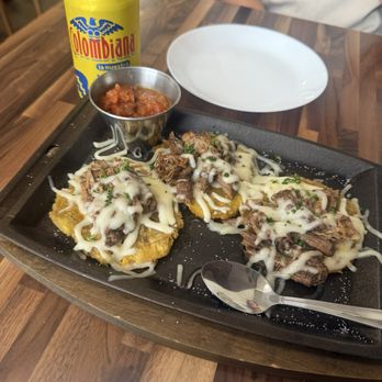 Curuba - Tostones con Brisket - Latin American Near Me - Allen, Texas Curuba - Tostones con Brisket - Latin American Near Me - Allen, Texas