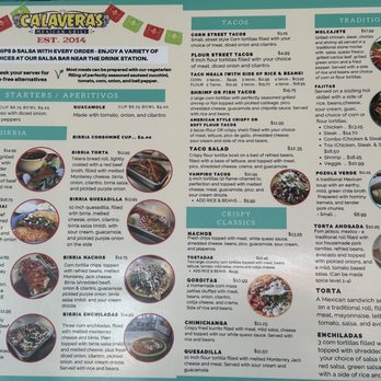 Calaveras - Menu 12/2023 - Seafood Near Me - Tulsa, Oklahoma Calaveras - Menu 12/2023 - Seafood Near Me - Tulsa, Oklahoma