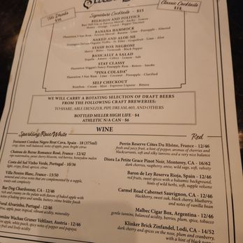 Stash Box - Drink menu - Burgers Near Me - Manchester, New Hampshire