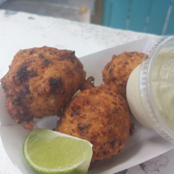 The Conch Shack - Freshly fried conch fritters with the key lime sauce - Seafood Near Me - Key West, Florida The Conch Shack - Freshly fried conch fritters with the key lime sauce - Seafood Near Me - Key West, Florida