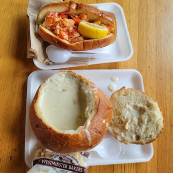 Boston Chowda - New England Clam Chowda Hot Buttered Maine Lobster Roll - Seafood Near Me - Boston, Massachusetts