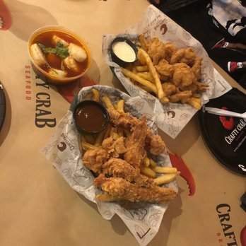 Crafty Crab - Chicken Tender Basket and Fried Shrimp Basket - Seafood Near Me - Minneapolis, Minnesota Crafty Crab - Chicken Tender Basket and Fried Shrimp Basket - Seafood Near Me - Minneapolis, Minnesota