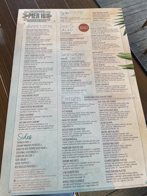 Menu photo 1 Pier 16 Tybee Island, GA