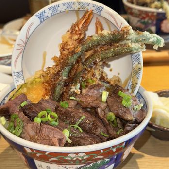 Tendon Kohaku - Steak and tempura set - Japanese Near Me - Bellevue, Washington