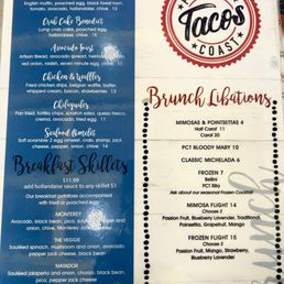 Brunch menu Brunch menu