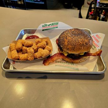 Jakes Burgers - double bacon cheeseburger with tater tots - Burgers Near Me - Sachse, Texas Jakes Burgers - double bacon cheeseburger with tater tots - Burgers Near Me - Sachse, Texas