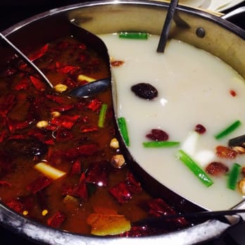 Happy Lamb Hot Pot - Half and half broth - Chinese Near Me - Plano, Texas Happy Lamb Hot Pot - Half and half broth - Chinese Near Me - Plano, Texas