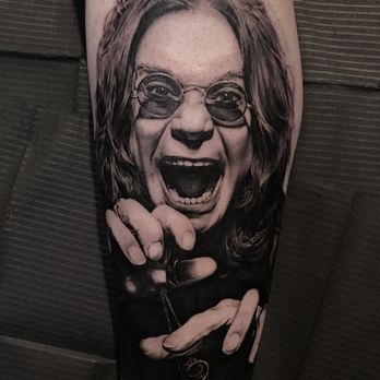 NYPO Tattoo Art Gallery - Photo realistic portrait of Ozzy Osbourne, by Po Zhang - Tattoo Near Me - West Babylon, New York NYPO Tattoo Art Gallery - Photo realistic portrait of Ozzy Osbourne, by Po Zhang - Tattoo Near Me - West Babylon, New York
