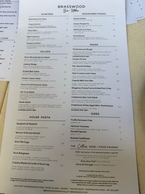 Menu photo 8 Brasswood Bar + Kitchen Saint Helena, CA