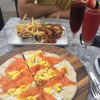 220 Merrill - Brunch pizza and Woodward sandwich Bottomless mimosas  Amazing! - New American Near Me - Birmingham, Michigan
