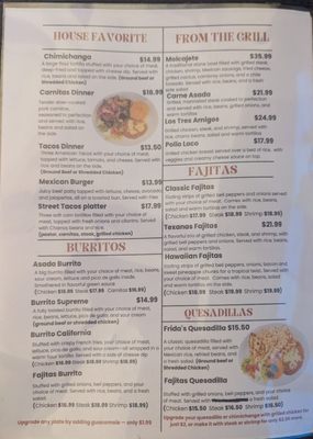 Menu photo 3 Frida's Cantina Pensacola, FL