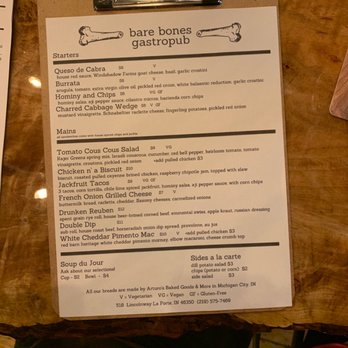 Bare Bones Gastropub - Sandwiches and dinner.   Always 3 or 4 specials. - Gastropubs Near Me - La Porte, Indiana
