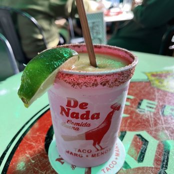 De Nada Cantina - Prickly pear mango frozen marg (large) - Mexican Near Me - Austin, Texas De Nada Cantina - Prickly pear mango frozen marg (large) - Mexican Near Me - Austin, Texas