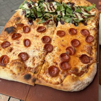Cornerstone Artisanal Pizza & Craft Beer - Half pepperoni, half chicken - Pizza Near Me - Ogunquit, Maine Cornerstone Artisanal Pizza & Craft Beer - Half pepperoni, half chicken - Pizza Near Me - Ogunquit, Maine