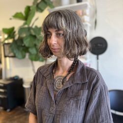 The Lab A Salon - A little disconnect bob with braids by stylist Xo