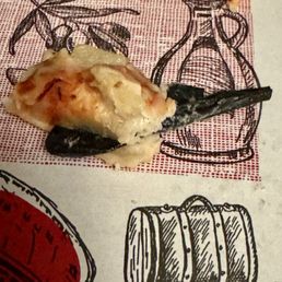 Pizza with latex glove baked inside - so gross. Pizza with latex glove baked inside - so gross.